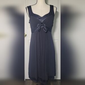 Signature Sangria 100% Silk Black Cocktail Dress Womens 6 Empire Waist Party